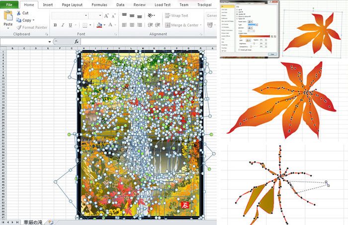 Proses pembuatan lukisan keren menggunakan Microsoft Excel