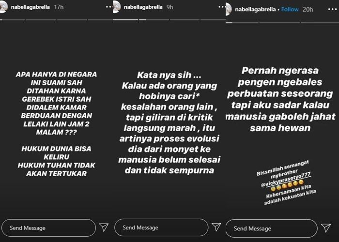 Postingan adik Vicky Prasetyo