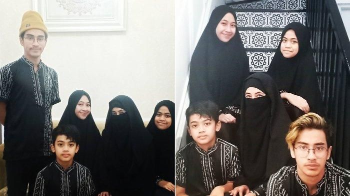 Ummi Pipik bersama putra-putrinya.