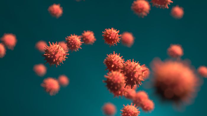 Ilustrasi virus corona di udara