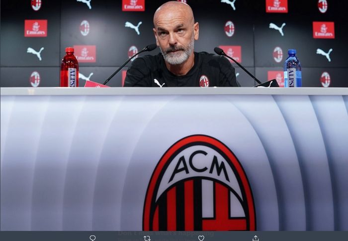 Pelatih AC Milan, Stefano Pioli.