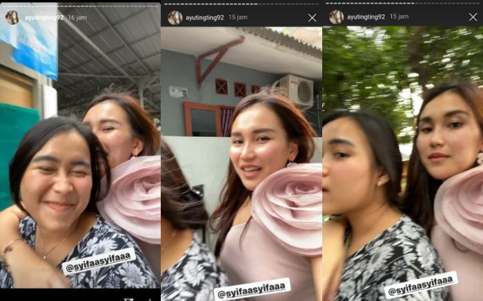 Ayu Ting Ting dan adiknya naik motor tanpa helm dan masker