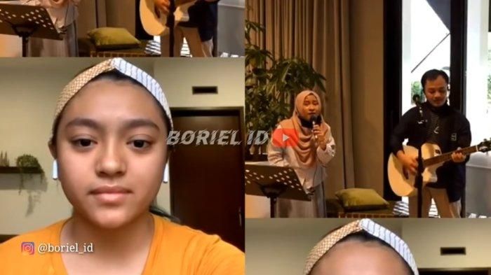 Penampilan sederhana Alleia Anata saat duet secara virtual. (YouTube BORIEL ID)