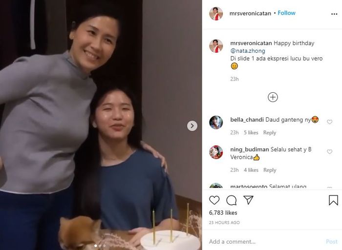 Veornica Tan rayakan ulang tahun putrinya, Nathania Purnama