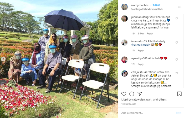 Komentar netizen turut mendoakan almarhum Ashraf Sinclair