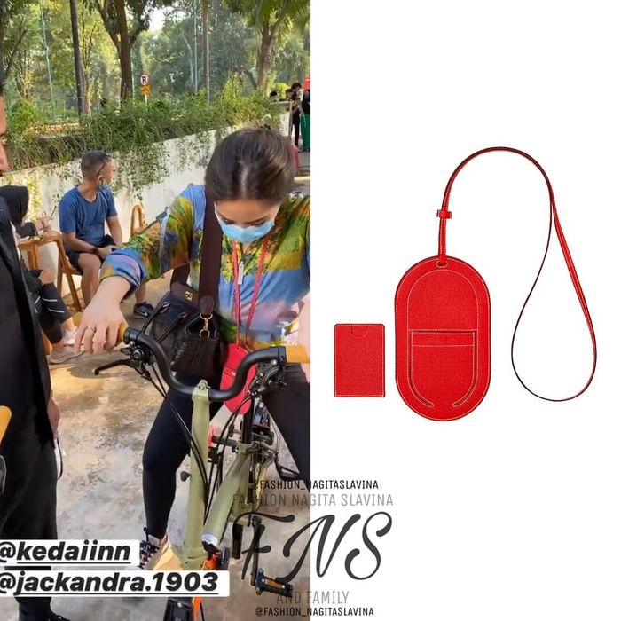 Nagita Slavina apkai gantungan HP mewah dari Hermes
