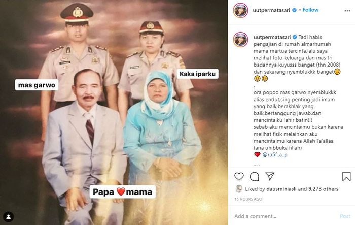 
Unggahan Uut Permatasari Instagram @uutpermatasari