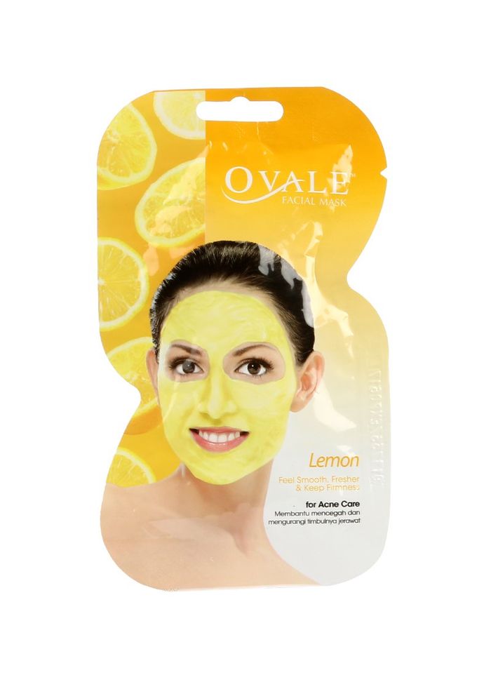 5 Pilihan Masker Lokal Untuk Bikin Kulit Glowing Mulai Rp 10 Ribu: Ovale Facial Mask for Acne Care Lemon Sachet