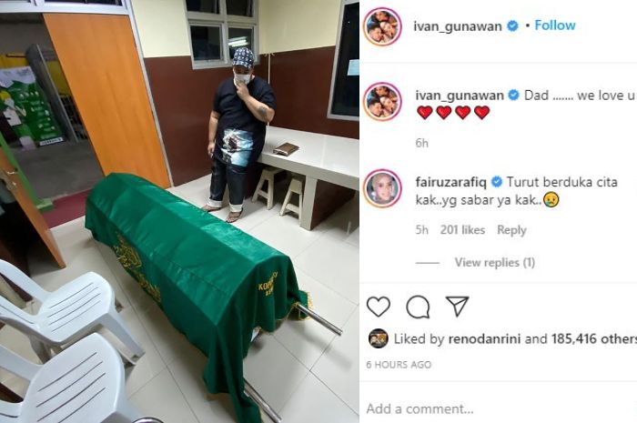 Potret Ivan Gunawan bersama jenazah Bambang Tjahyo Gunawan