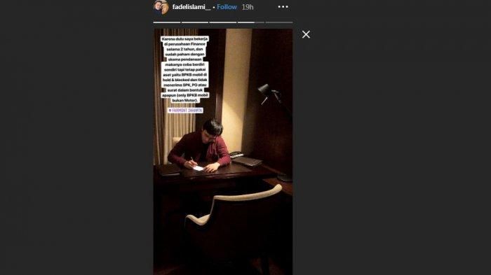 Potret Fadel Islami sedang bekerja