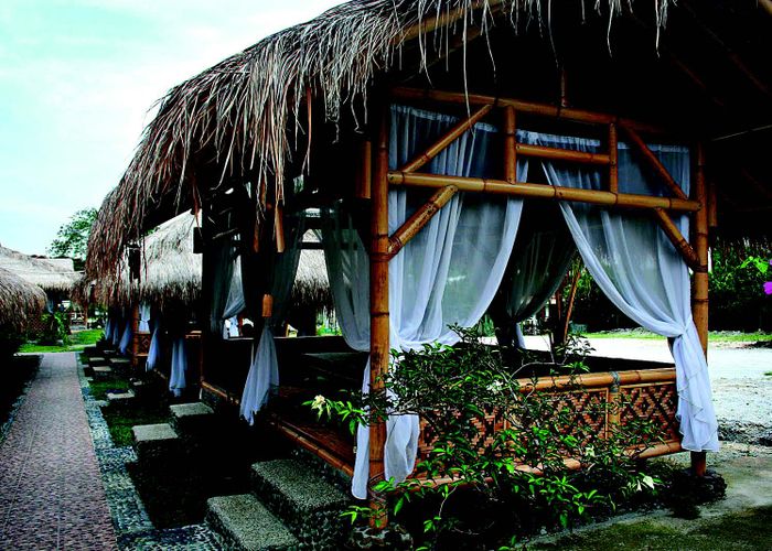 Gazebo bambu.