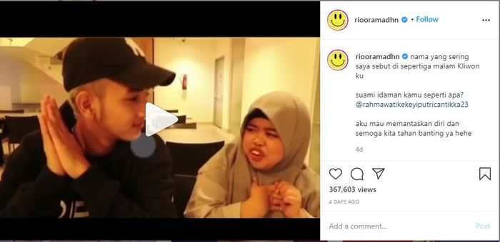 Postingan Rio Ramadhan