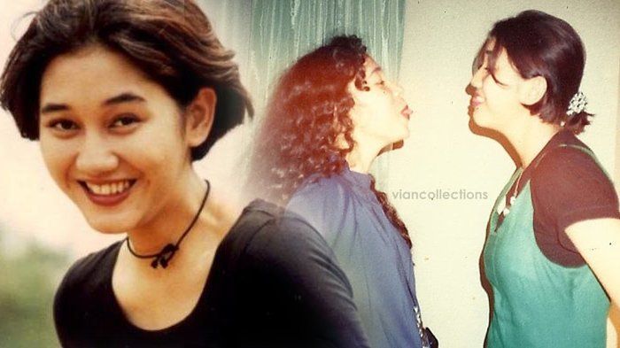Foto lawas Melly Goeslaw dan Nike Ardilla.