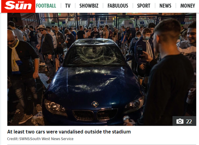 screenshoot gambar dari berita portal media Inggris The Sun