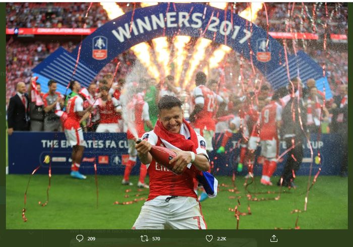 Arsenal saat juara Piala FA 2017.