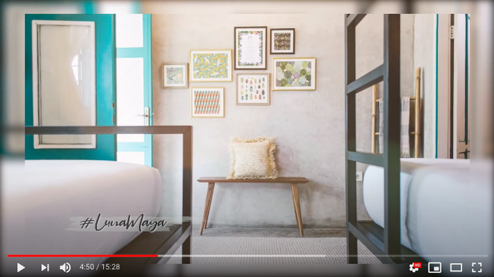 Interior kamar penginapan Kosta milik Luna Maya dan sang kakak