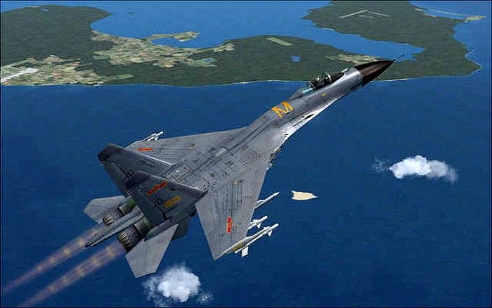 Ilustrasi pesawat tempur Flanker J-11B China