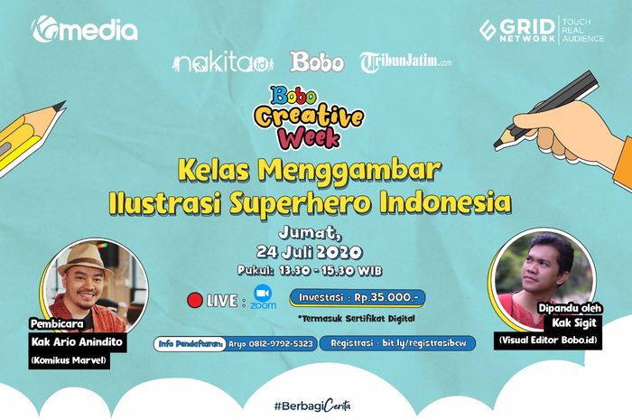 Serunya Menggambar Gatot Kaca Bareng Kak Ario Anindito, Komikus Marvel