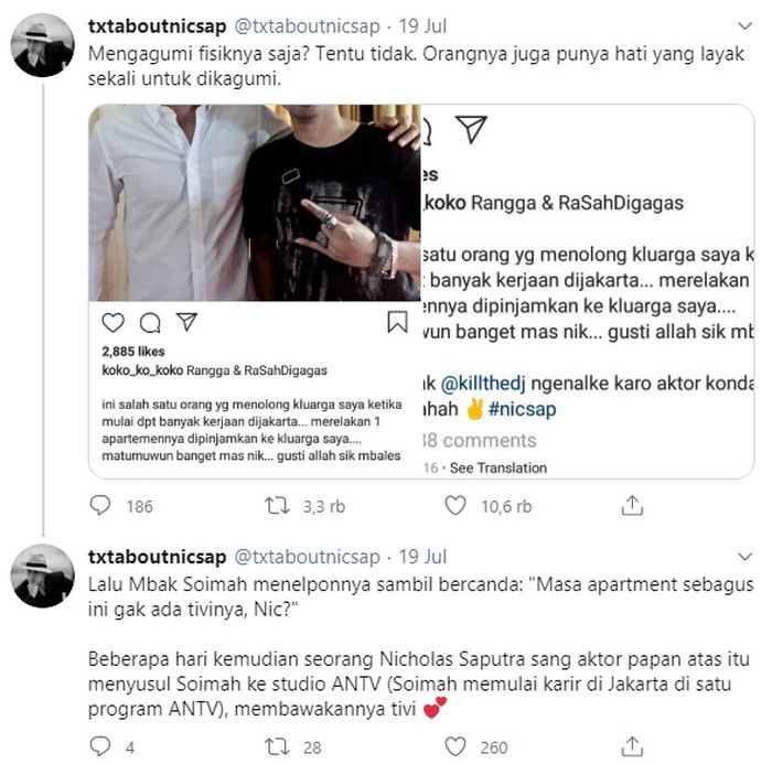 Kebaikan Nicholas Saputra