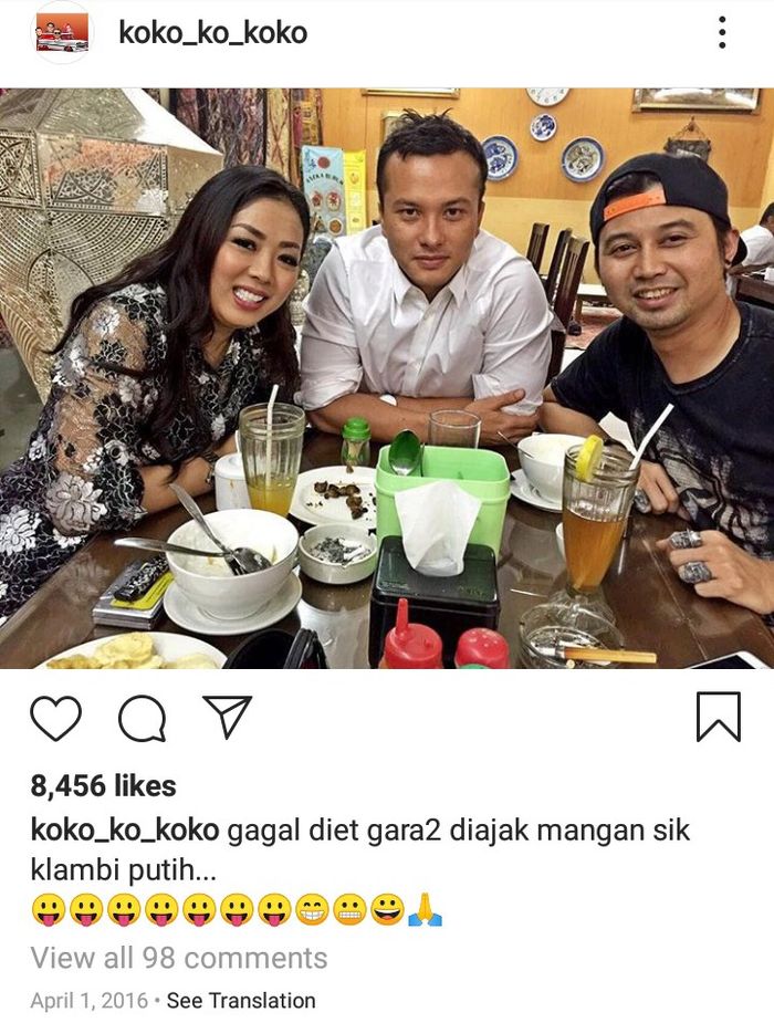 Nicholas Saputra mentraktir Soimah dan suaminya