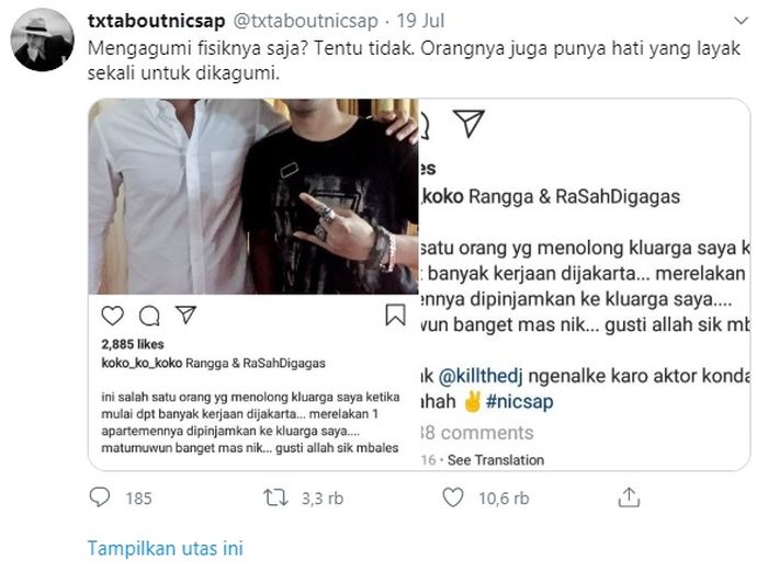 Kebaikan Nicholas Saputra