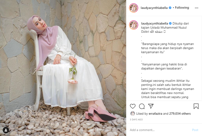 Unggahan Laudya Cynthia Bella