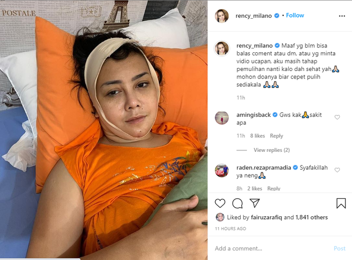 Kondisi Rency Milano terkini