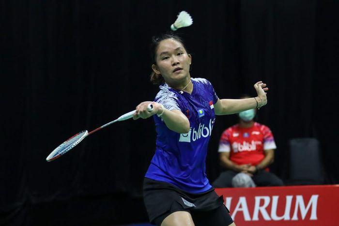 Pebulu tangkis tunggal putri, Ruselli Hartawan pada PBSI Home Tournament di pelatnas Cipayung, Jakarta, Rabu (22/7/2020).