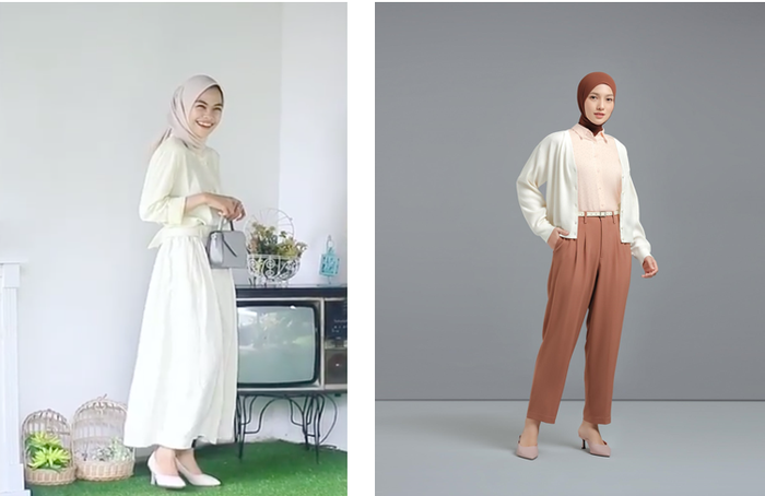 selebgram Anggie Siti Rimayani (@anggierimafebriani) memadukan Blus Rayon UNIQLO berwarna putih gading dengan Rok Panjang Linen Ikat Pinggang berwarna senada