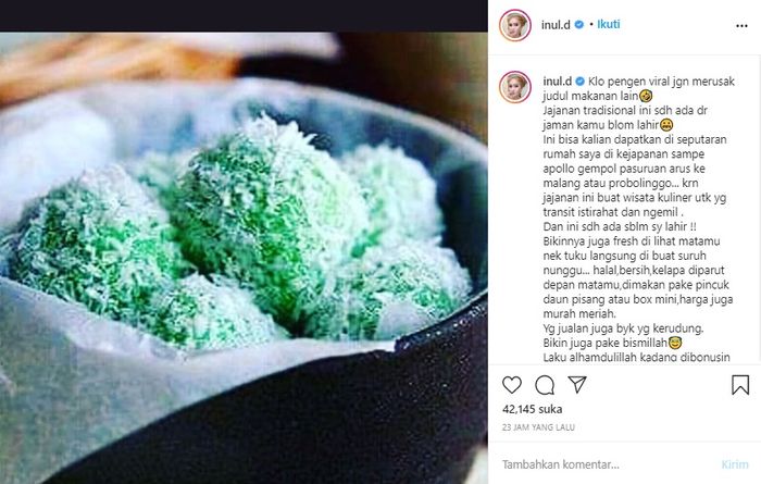 Inul Daaratista mencak-mencak gegara kue klepon disebut tak islami