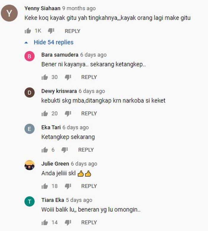 Komen tentang Chaterine Wilson