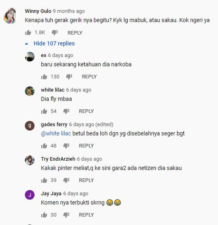 Komen tentang Chaterine Wilson