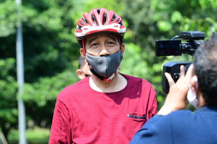 Jokowi sudah mulai bersepeda