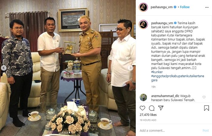 Postingan Pasha Ungu yang disorot karena rambut pirangnya