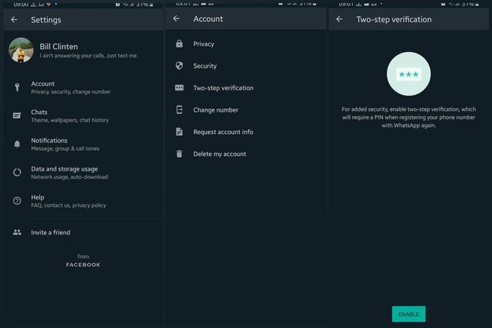 Fitur two step verification pada WhatsApp