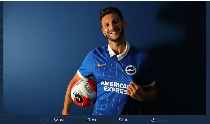 Adam Lallana resmi gabung ke Brighton & Hove Albion.