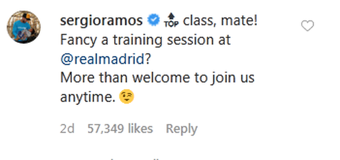 Ajakan bek Real Madrid, Sergio Ramos kepada petarung UFC, Conor Mcgregor untuk bergabung berlatih bersama.