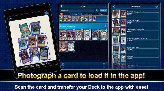 Yu-Gi-Oh! card scan feature