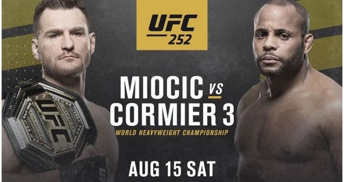 Poster duel Stipe Miocic vs Daniel Cormier 3 di UFC 252.