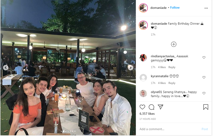 Momen makan malam keluarga Bryan Domani