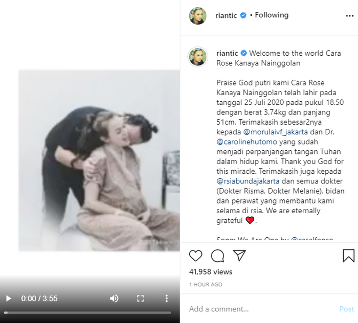 Video perjalanan kehamilan Rianti Cartwright
