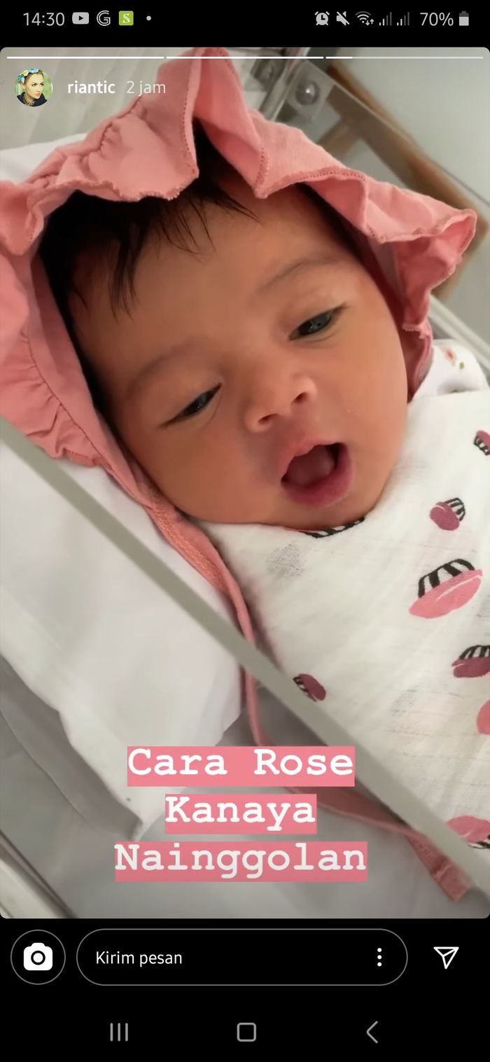 Rianti Cartwright akhirnya melahirkan buah hati pertamanya. Instagram @riantic
