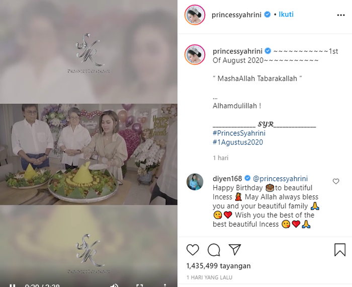 Perayaan ulang tahun Syahrini