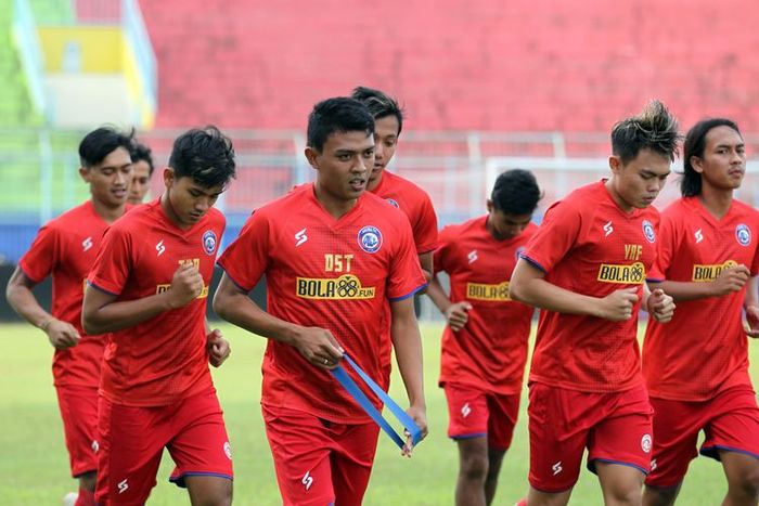 Sesi latihan Arema FC di Stadion Kanjuruhan telah berlangsung sejak 3 Agustus.