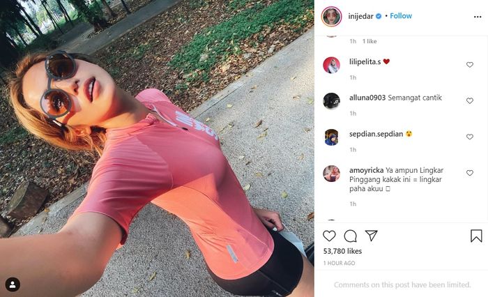 Komentar netizen di Instagram Jessica Iskandar.