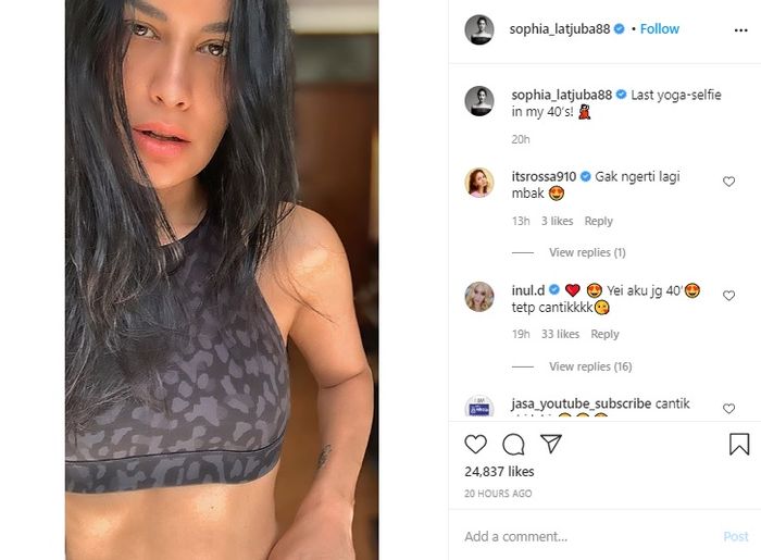 Sophia Latjuba bikin netizen terpana usai pamer foto sambut usia 50 tahun