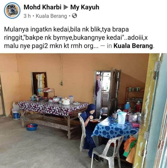 Postingan Mohd Kharbi yang viral