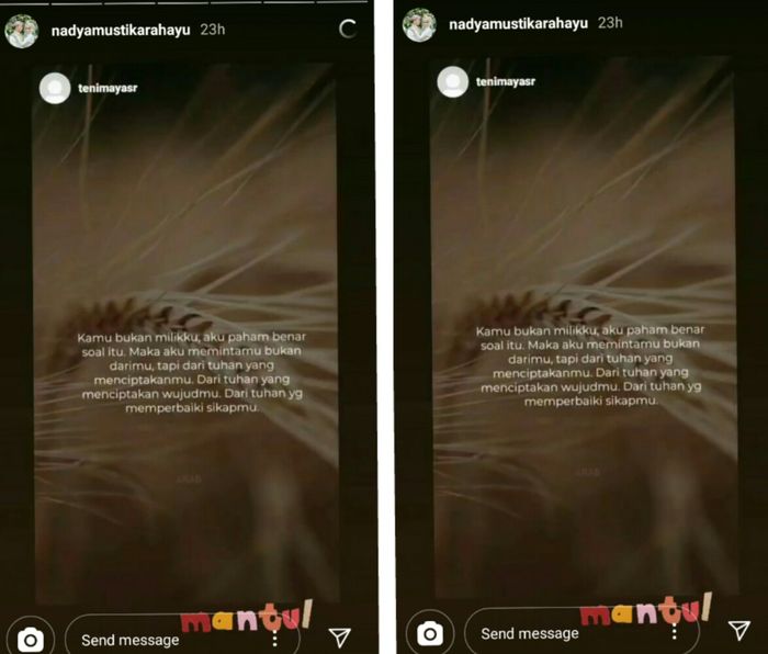 Unggahan <a href='https://palembang.tribunnews.com/tag/nadya' title='Nadya'>Nadya</a> Mustika