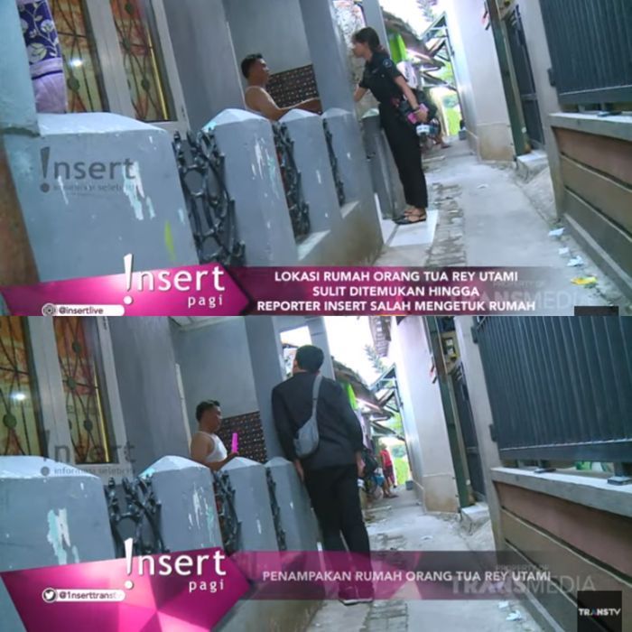 Rumah orang tua Rey Utami terletak di gang sempit