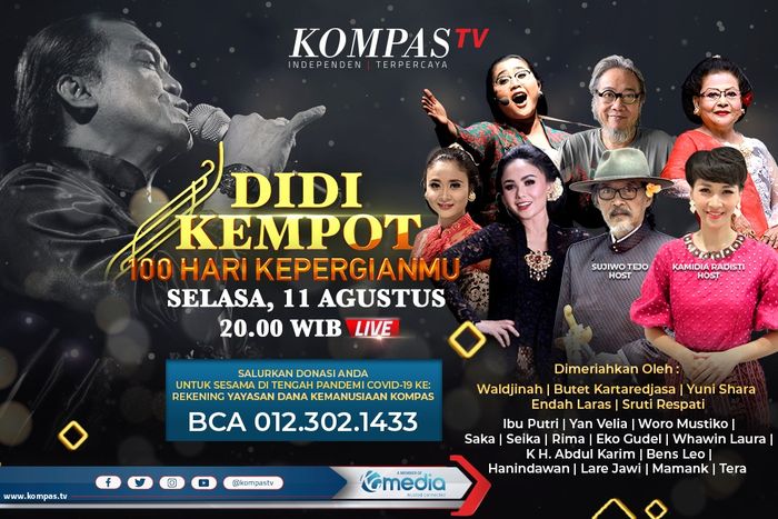 Kenang 100 Hari Berpulangnya The Godfather of Broken Heart, KompasTV Kembali Hadirkan Konser Didi Kempot, Catat Tanggalnya!KompasTV